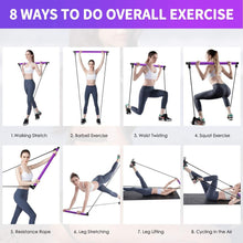 Load image into Gallery viewer, Pilates Bar Kit with Resistance Band Portable
