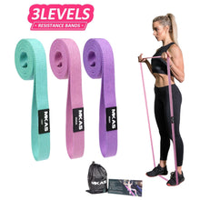 Load image into Gallery viewer, Elastic; 3-Piece Fitness Resistance Bands Full Body Workout
