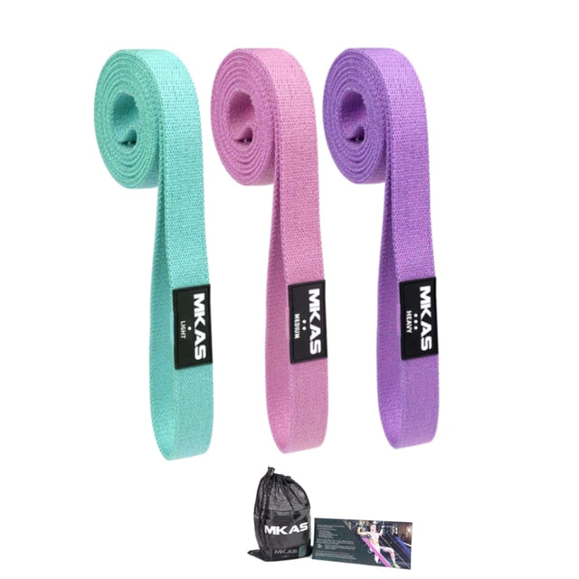 Elastic; 3-Piece Fitness Resistance Bands Full Body Workout