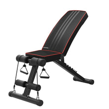 Load image into Gallery viewer, Adj Weight Bench Incline Decline Foldable Full Body Workout Gym Exercise w/Rope
