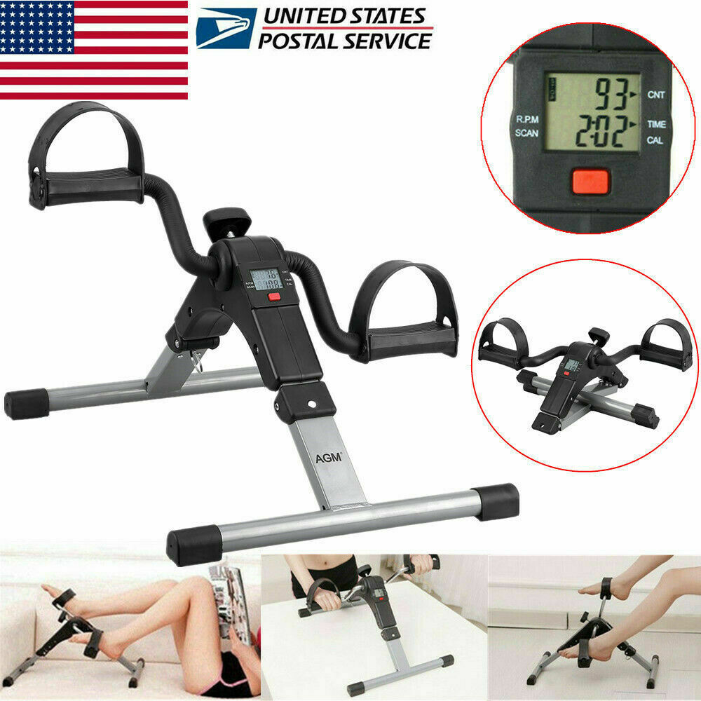 Mini Portable Exercise Bike Pedal Cycle Leg Arm Fitness w/ LCD Display Home Gym