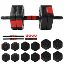 Load image into Gallery viewer, Weight Dumbbell Set Rubber Adjustable Gym Barbell Plates Body Home Workout
